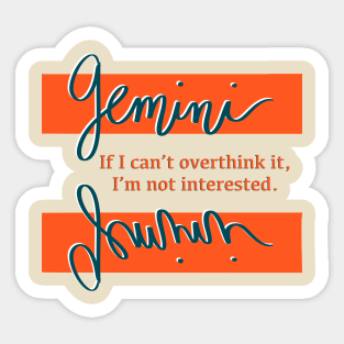 Gemini Astrology Tee Sticker